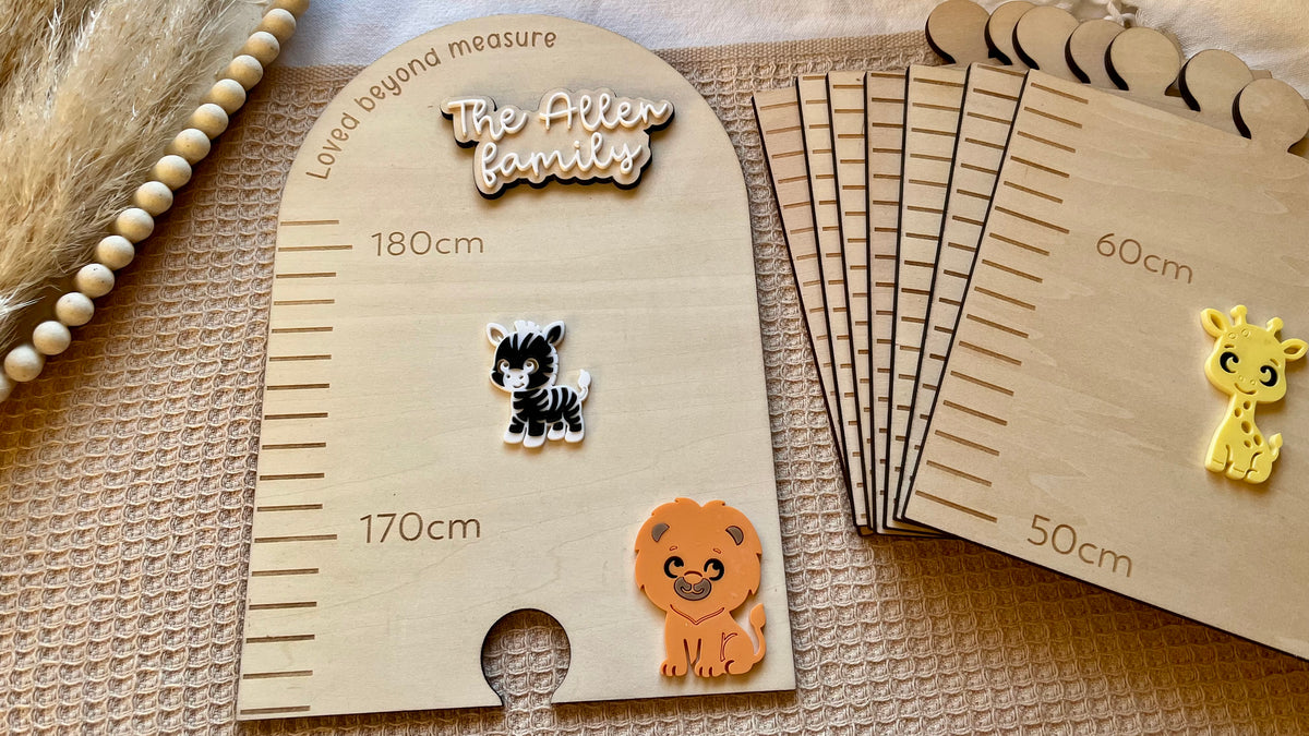 Animal theme growth chart