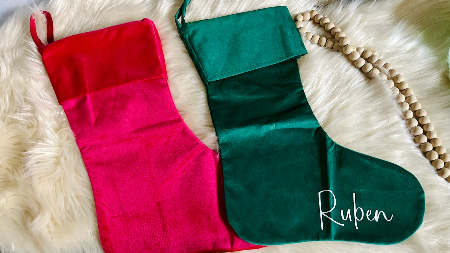 Green Santa stocking