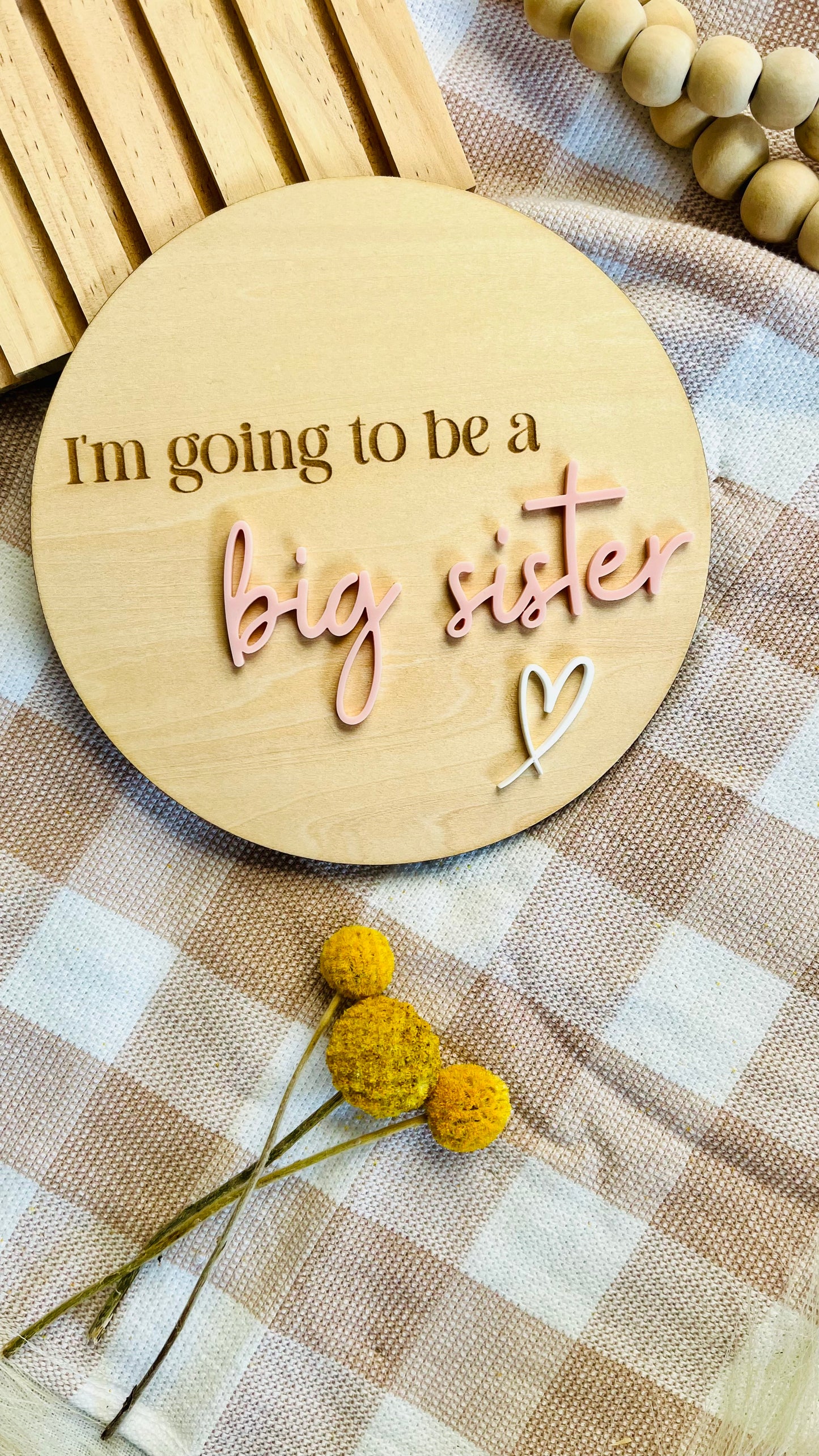 I’m going to be a big brother/ sister plaque