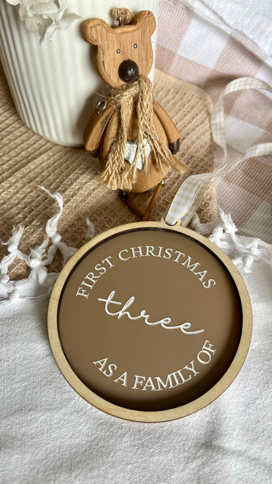 Growing family paint filled bauble.