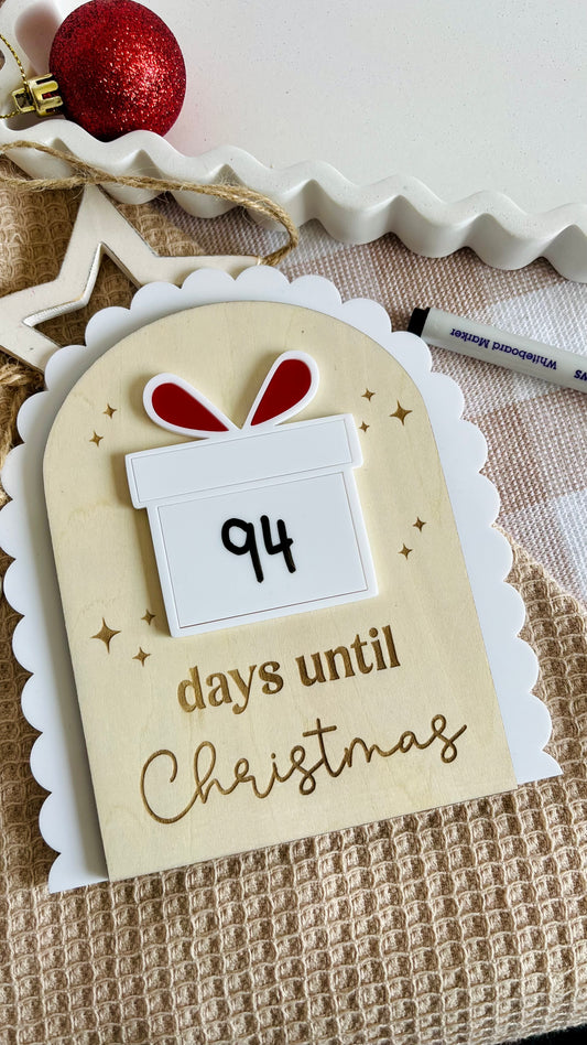 Present countdown sign