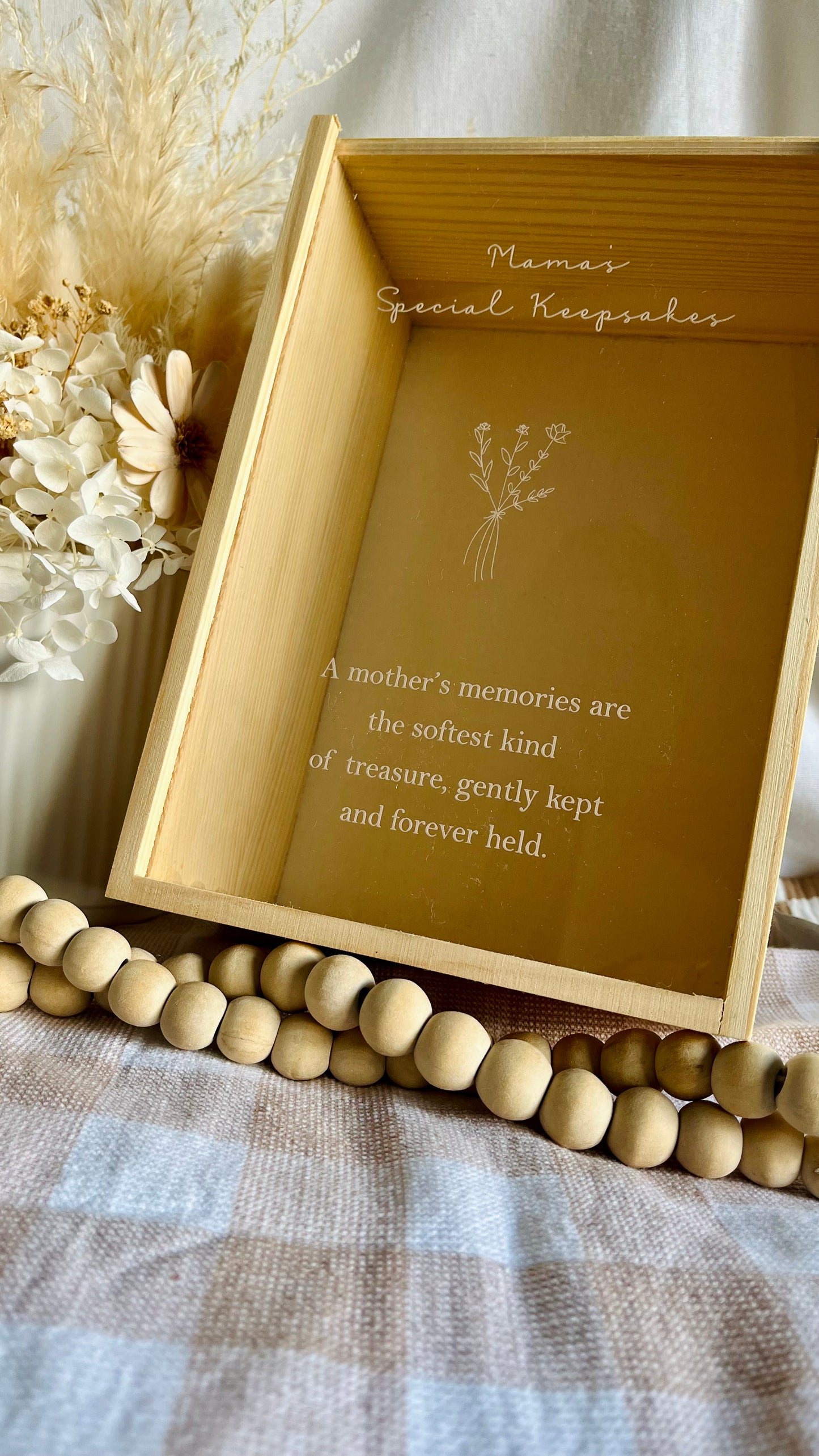 Mother's Day keepsake box (clear lid)