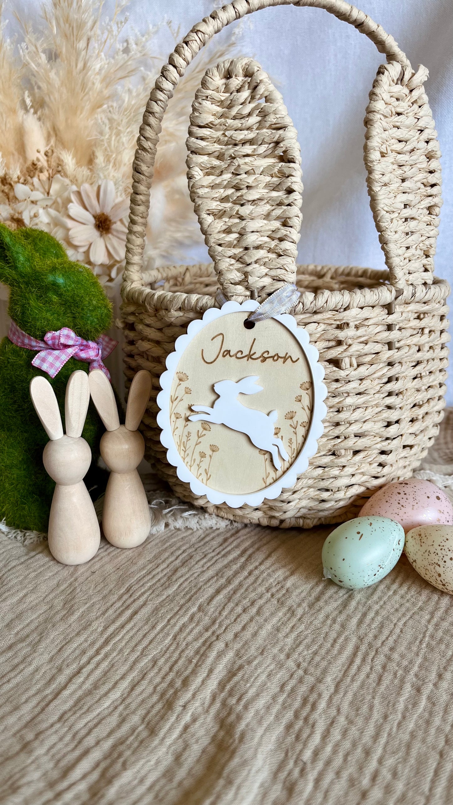 Layered Bunny basket tags design 7
