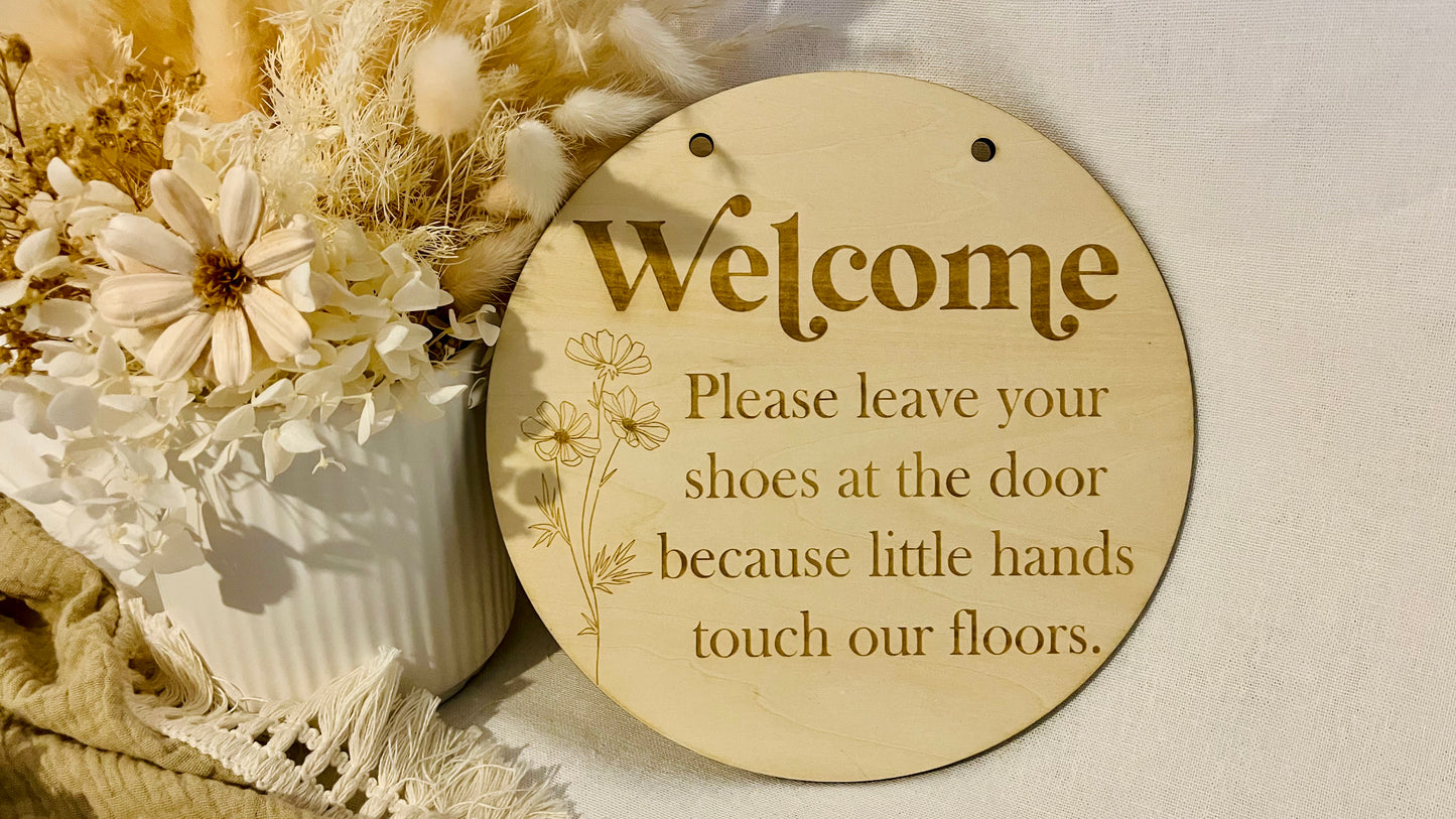 Front door sign
