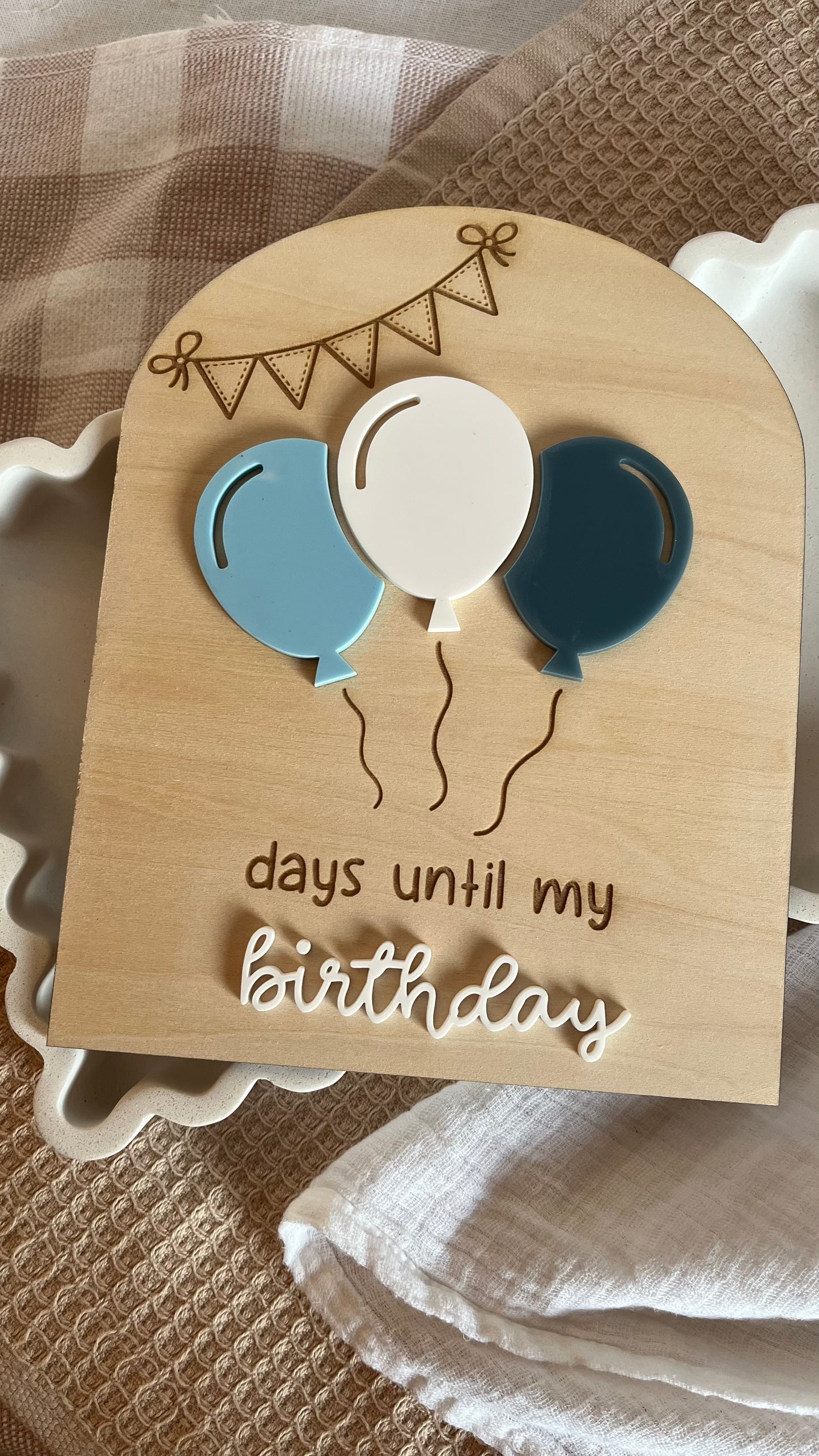 Birthday countdown plaque