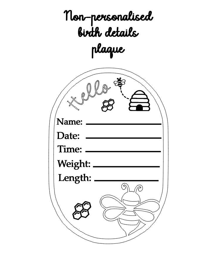 Scallop bee birth announcement