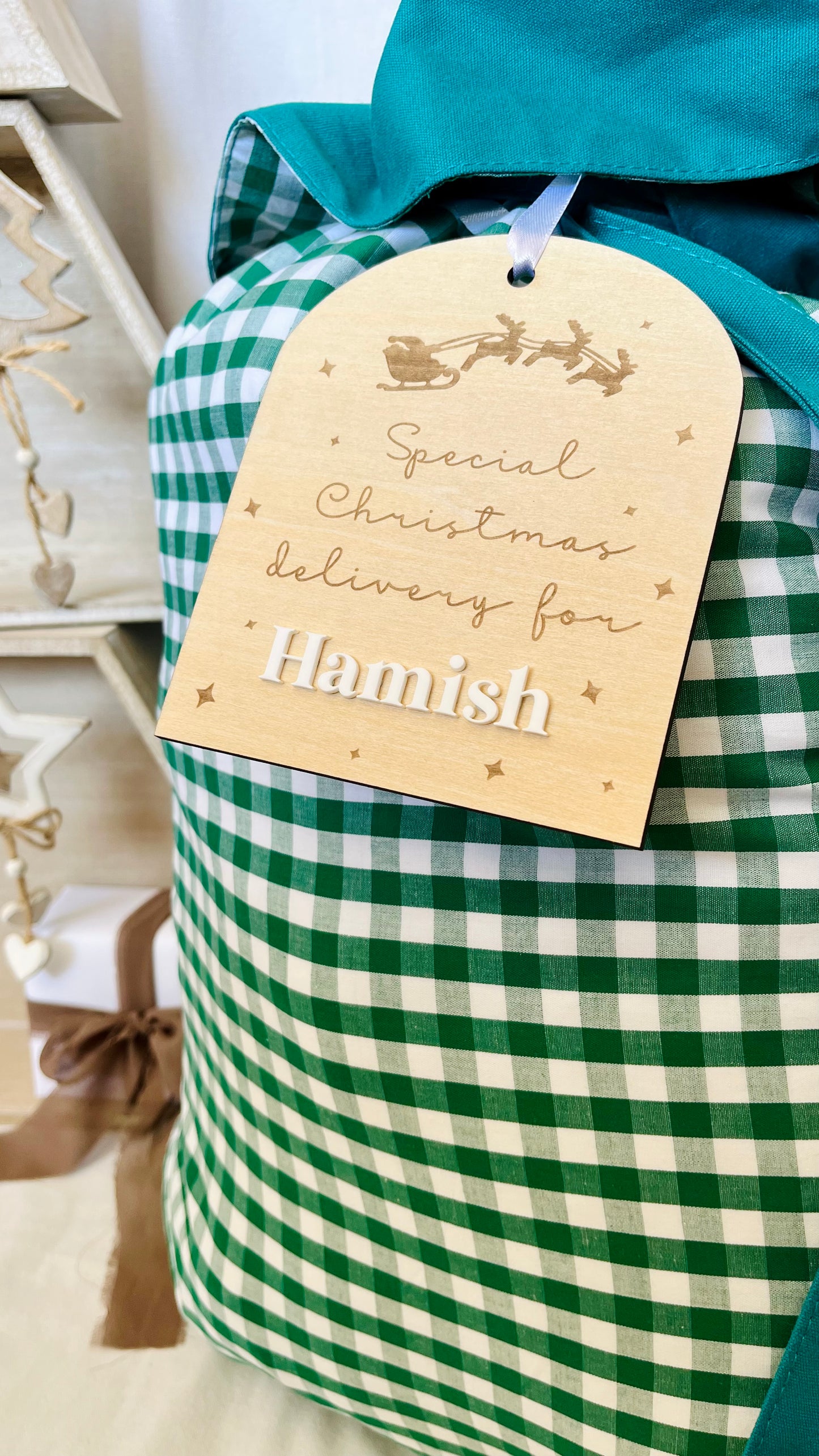 'Hamish' Santa sack tag