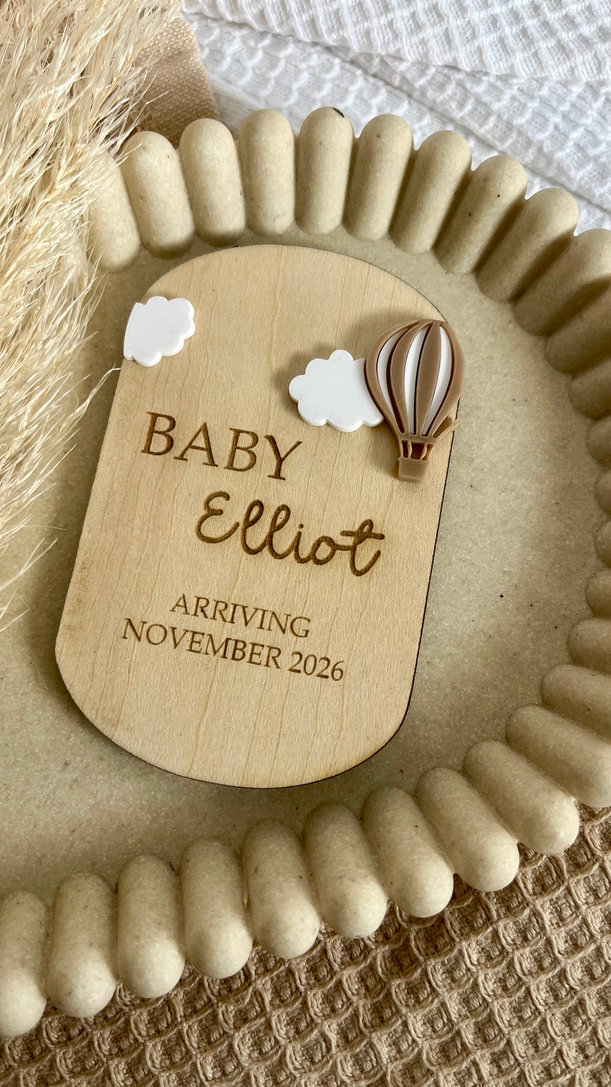 Hot air balloon pregnancy announcement