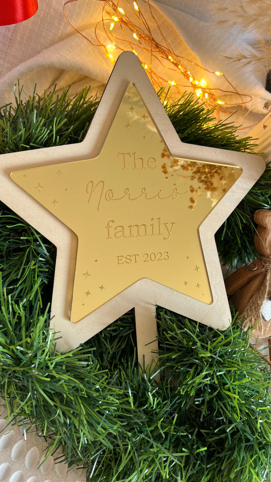 Gold Christmas tree topper