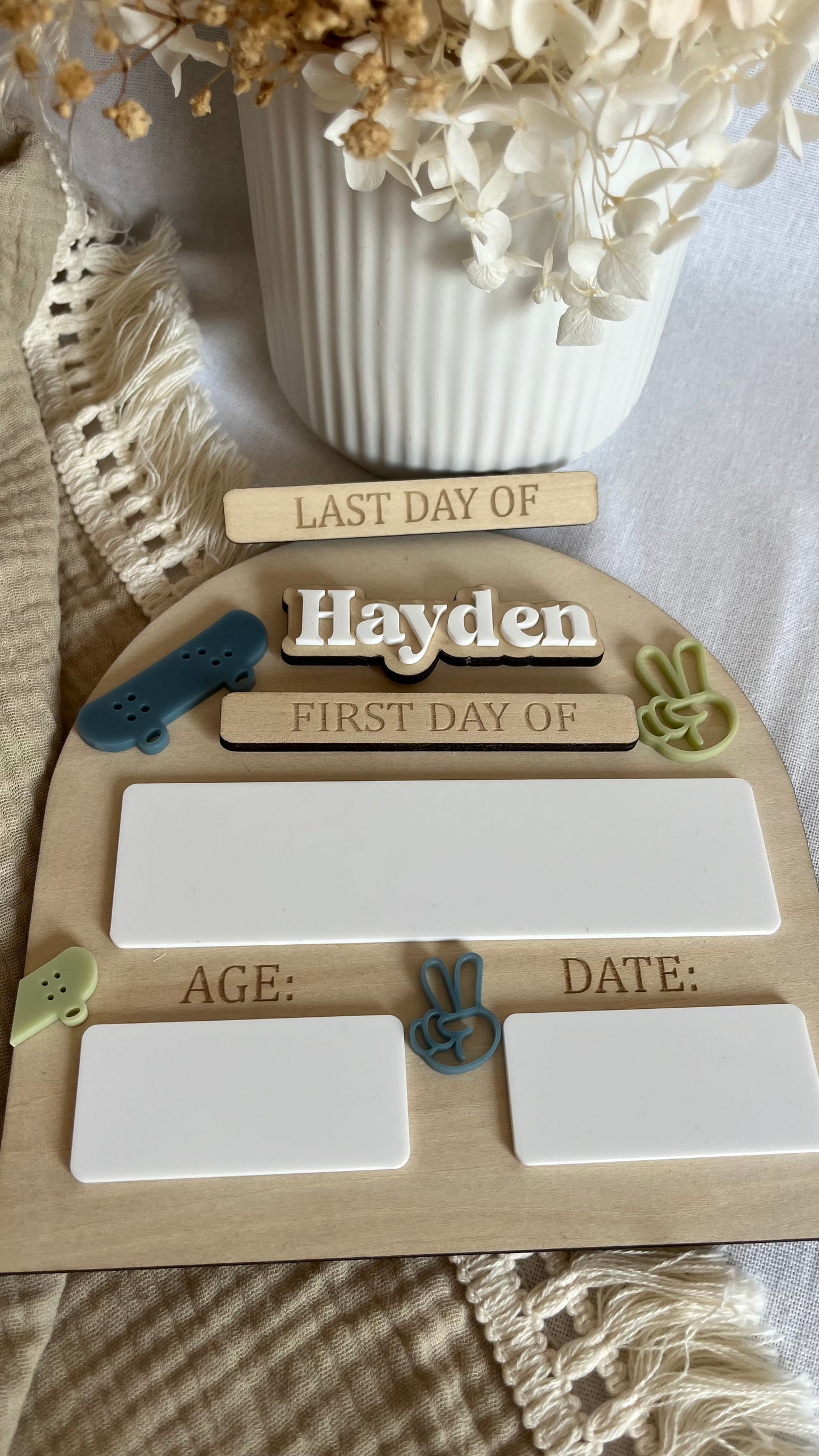 Skater design first day board