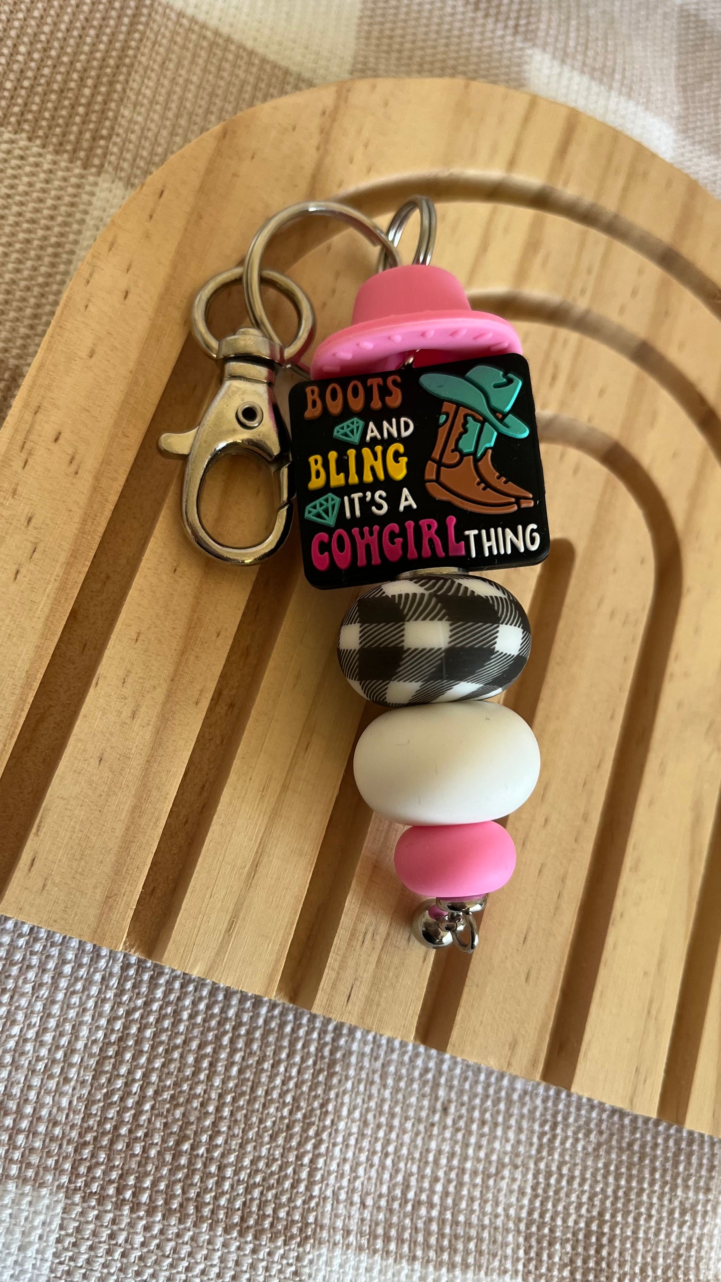 Country kicks keychain