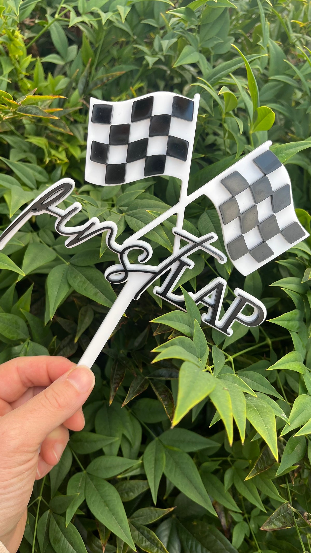 Racing first lap cake topper