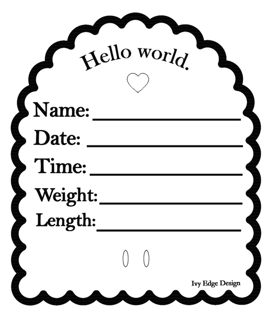 Double layer birth announcement plaque