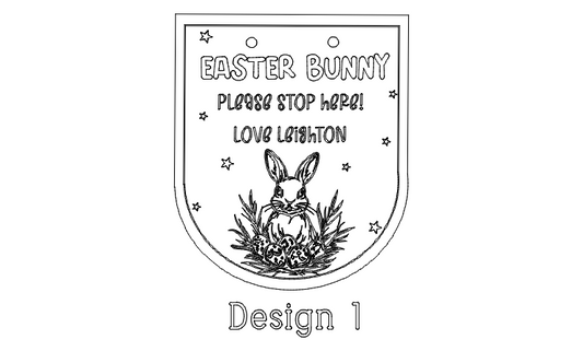 Easter Bunny please stop here sign