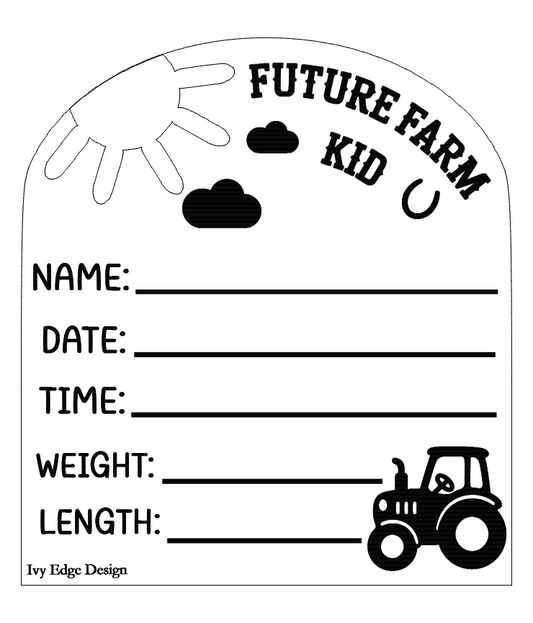 Farm arch birth announcement