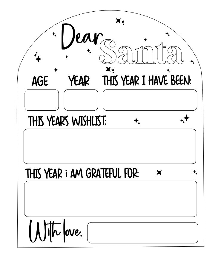 Dear Santa board