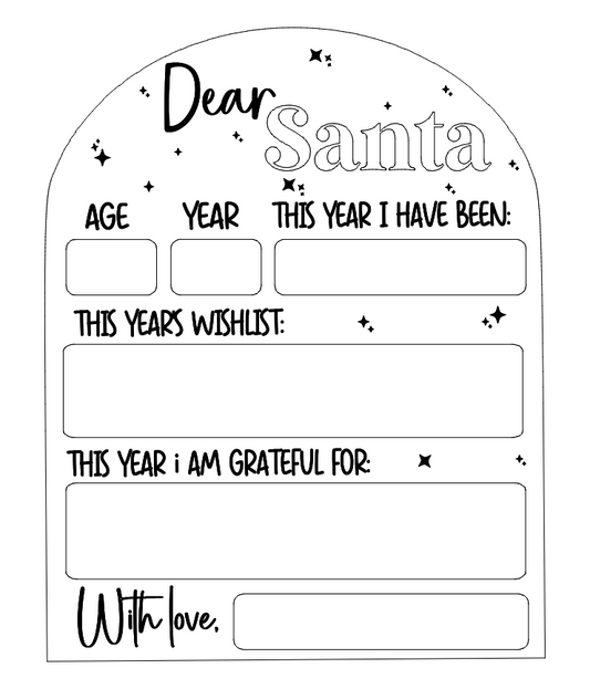 Dear Santa board
