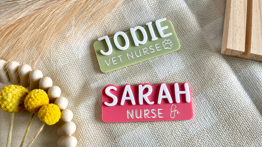 Customised name badge