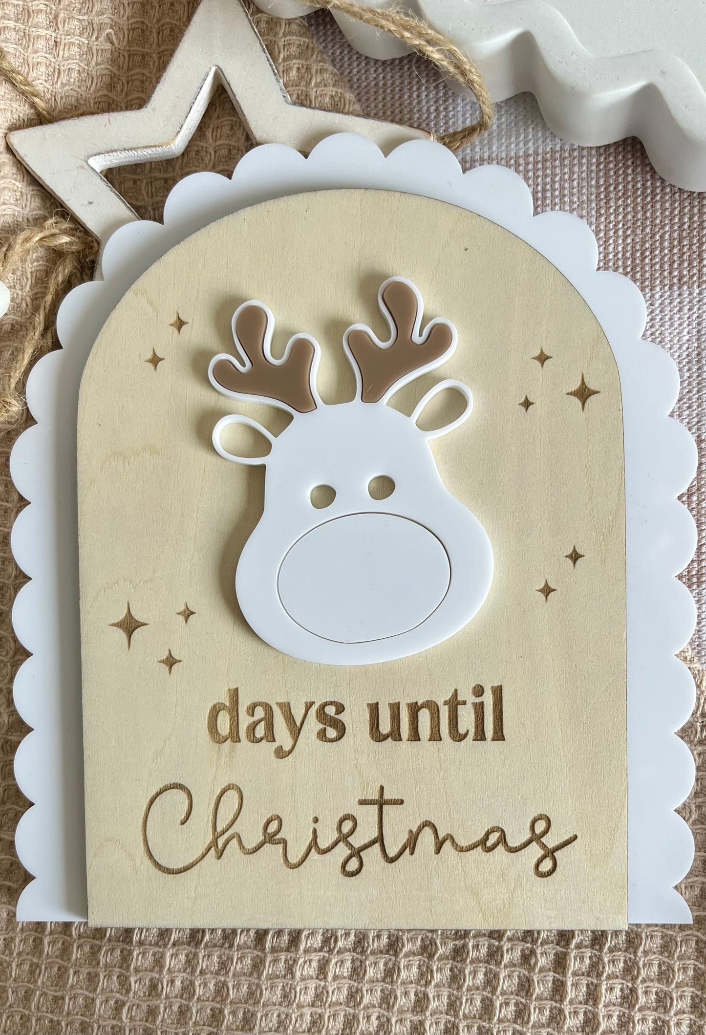 Reindeer countdown sign