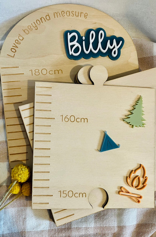 Camping theme growth chart