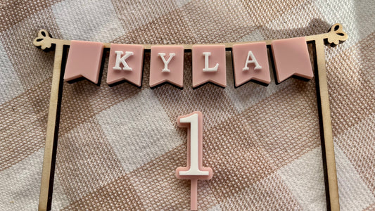 Bunting cake topper