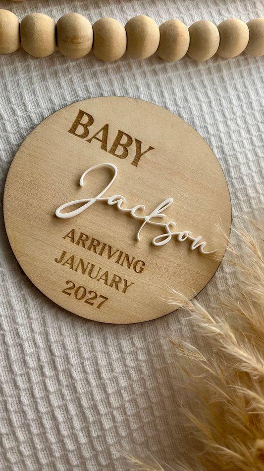 Personalised pregnancy announcement