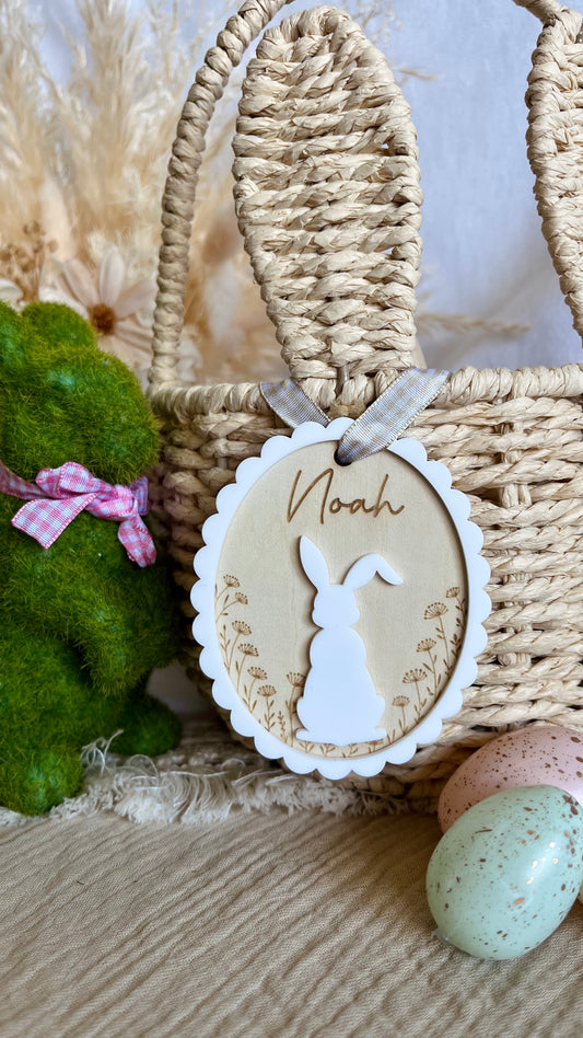 Layered Bunny basket tags design 6