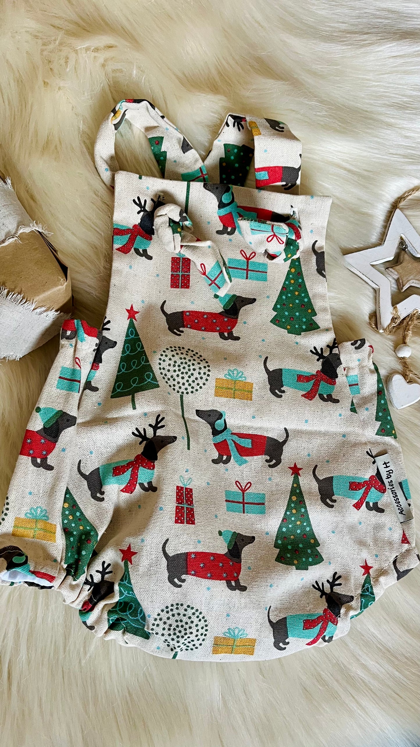 Accessories by H dachshund romper