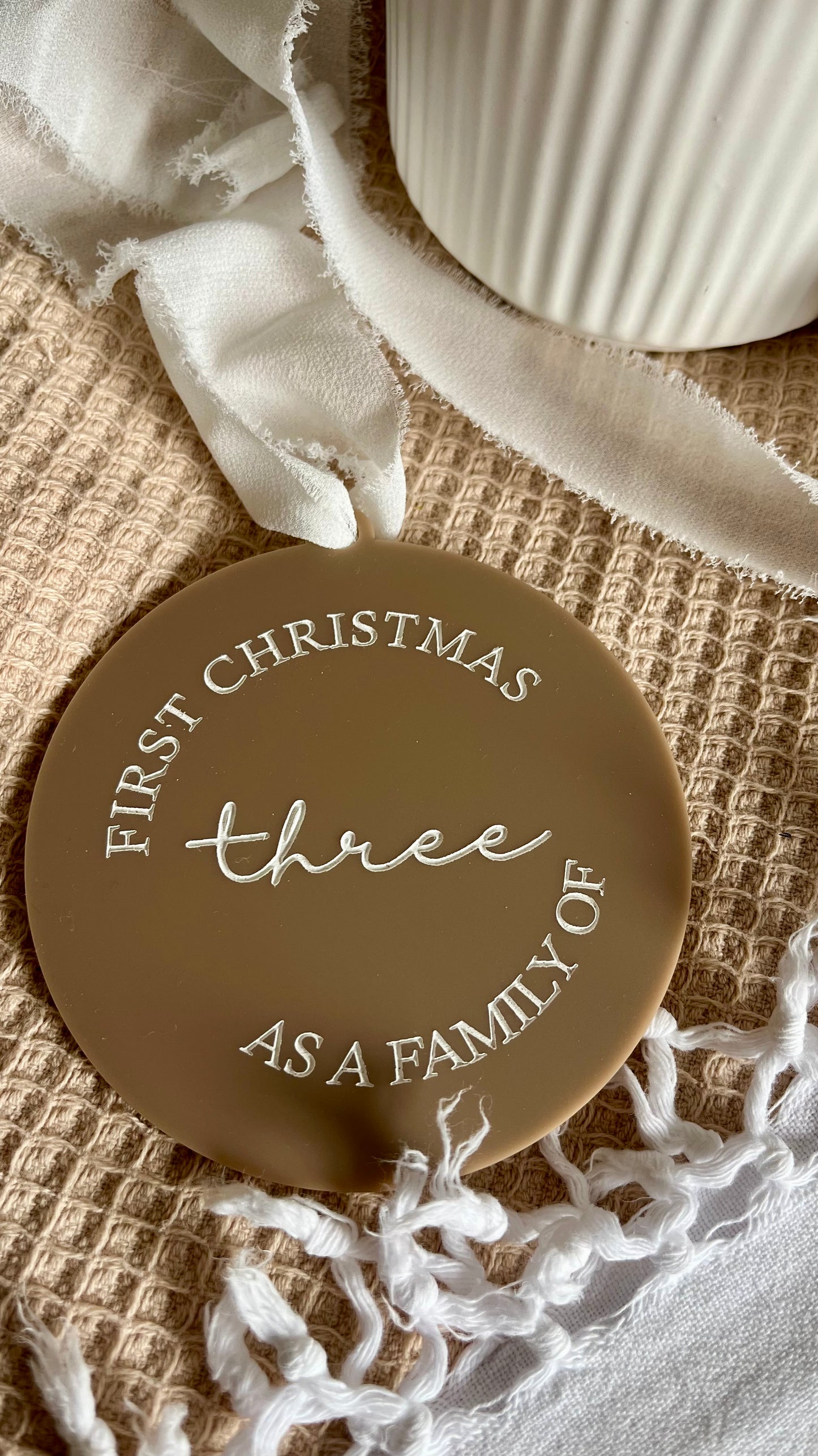 Growing family paint filled bauble.