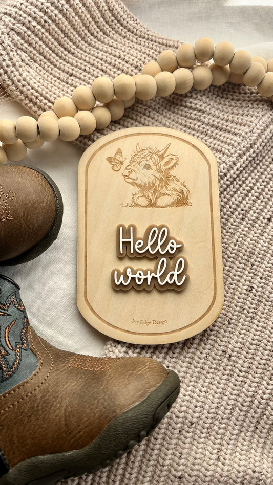 Highland birth announcement