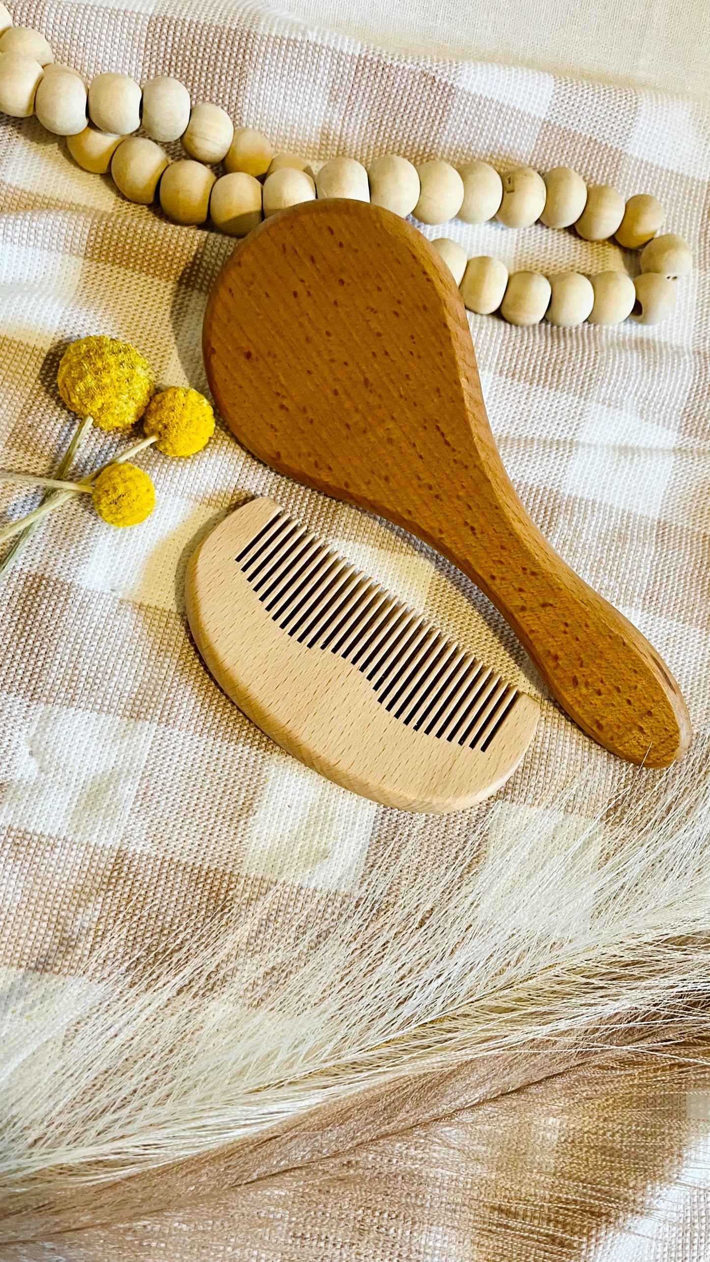 Personalised hair brush and comb set