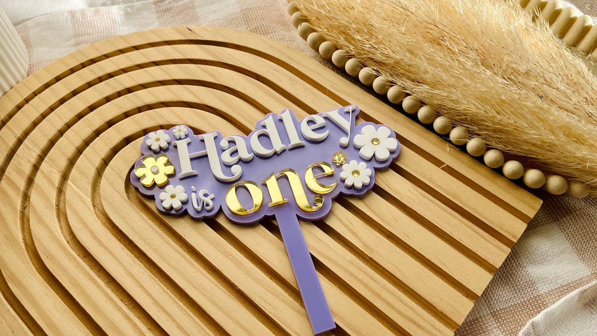 Daisy cake topper (two layer)