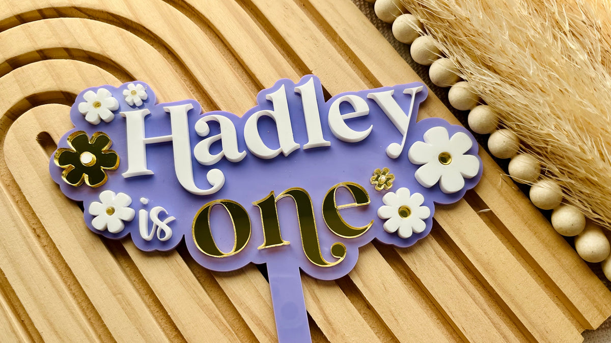 Daisy cake topper (two layer)