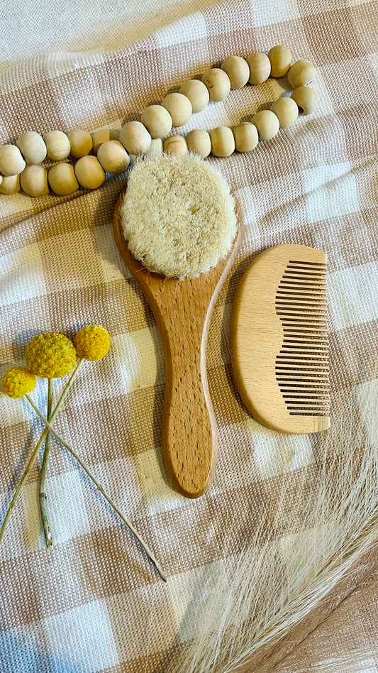 Personalised hair brush and comb set
