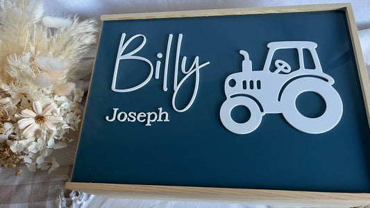 Large keepsake box with acrylic lid and image