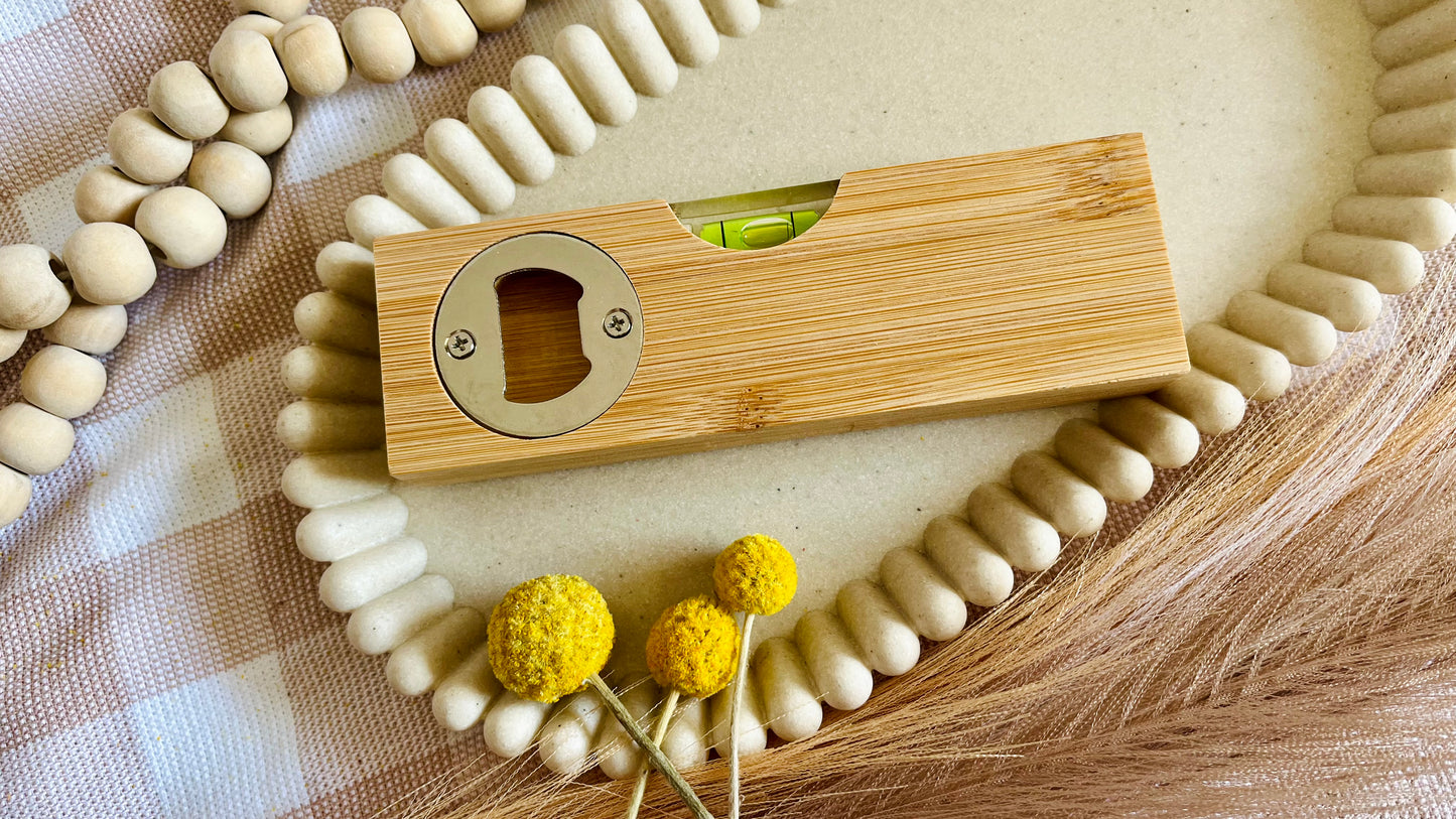 2 in 1 bottle opener and spirit level