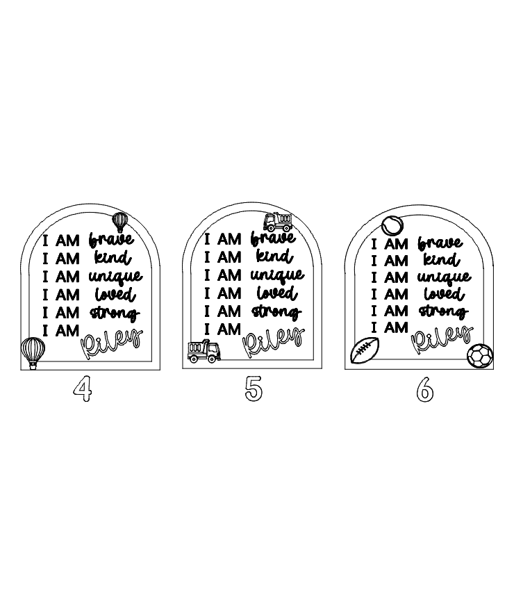 Personalised affirmation plaque