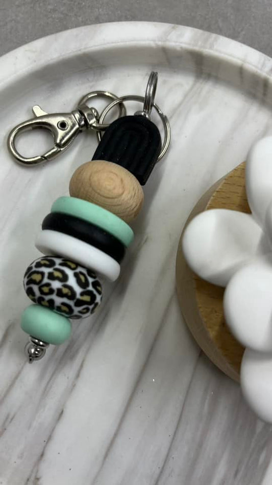 Black/ mint arch keychain