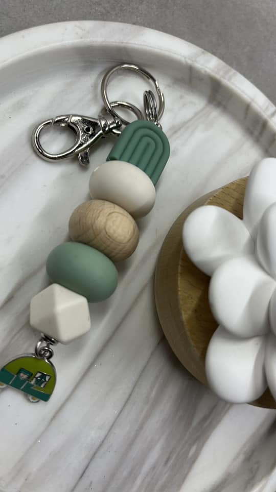 Teal arch keychain