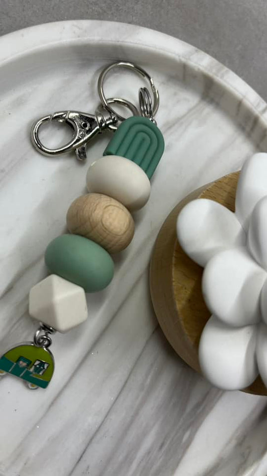 Teal arch keychain