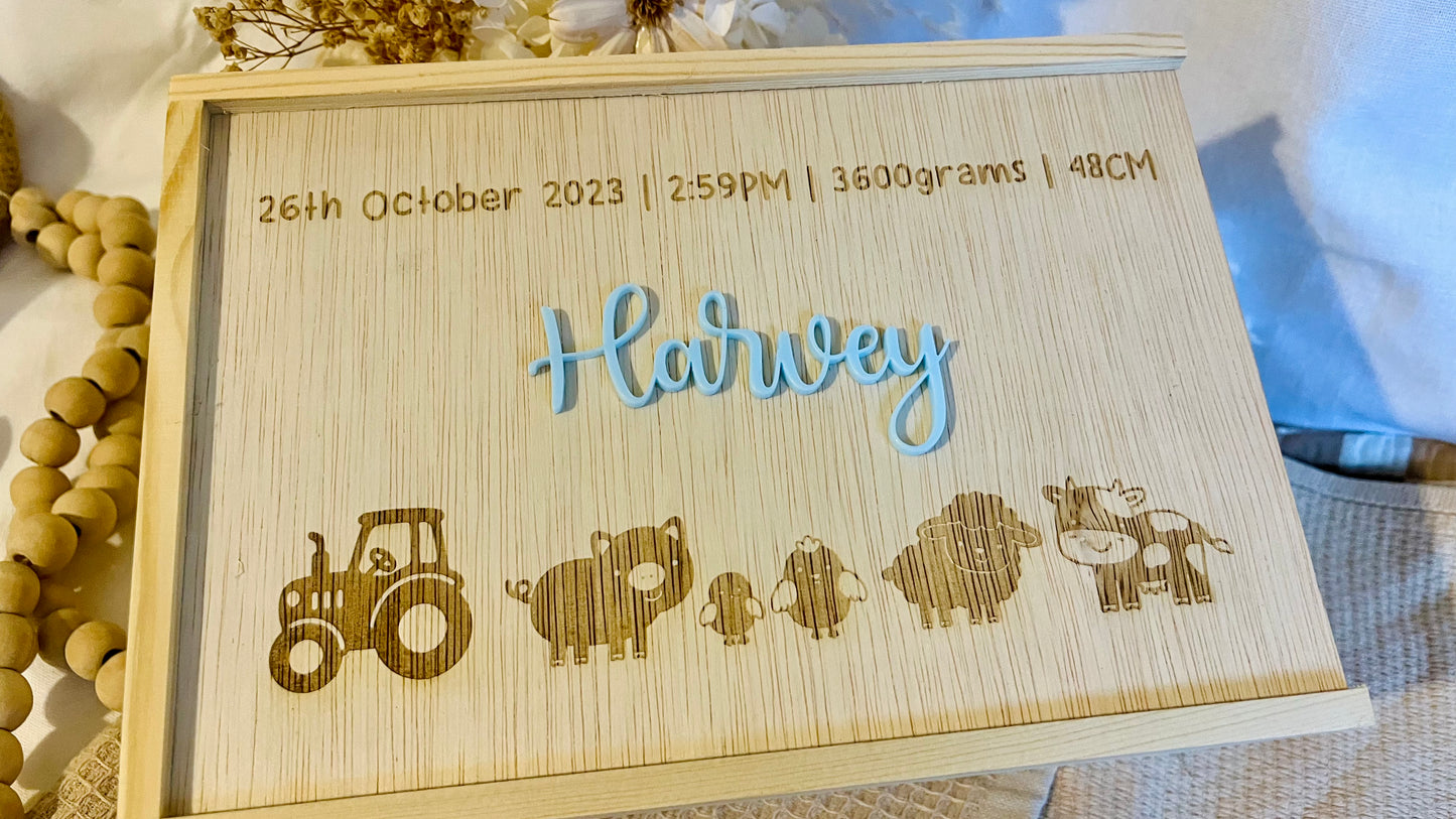 Small farm keepsake box
