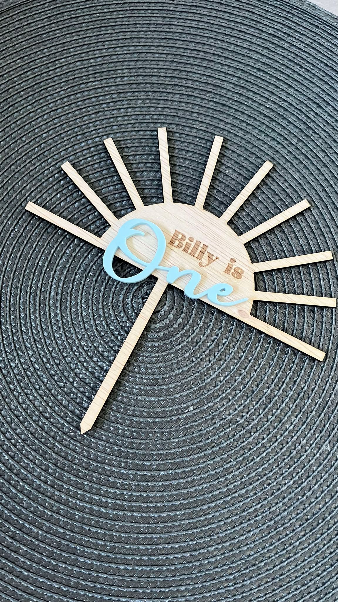 Little ray of sunshine cake topper