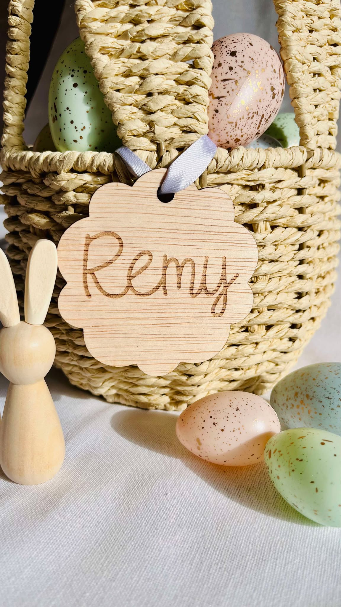 Ply Easter basket tags