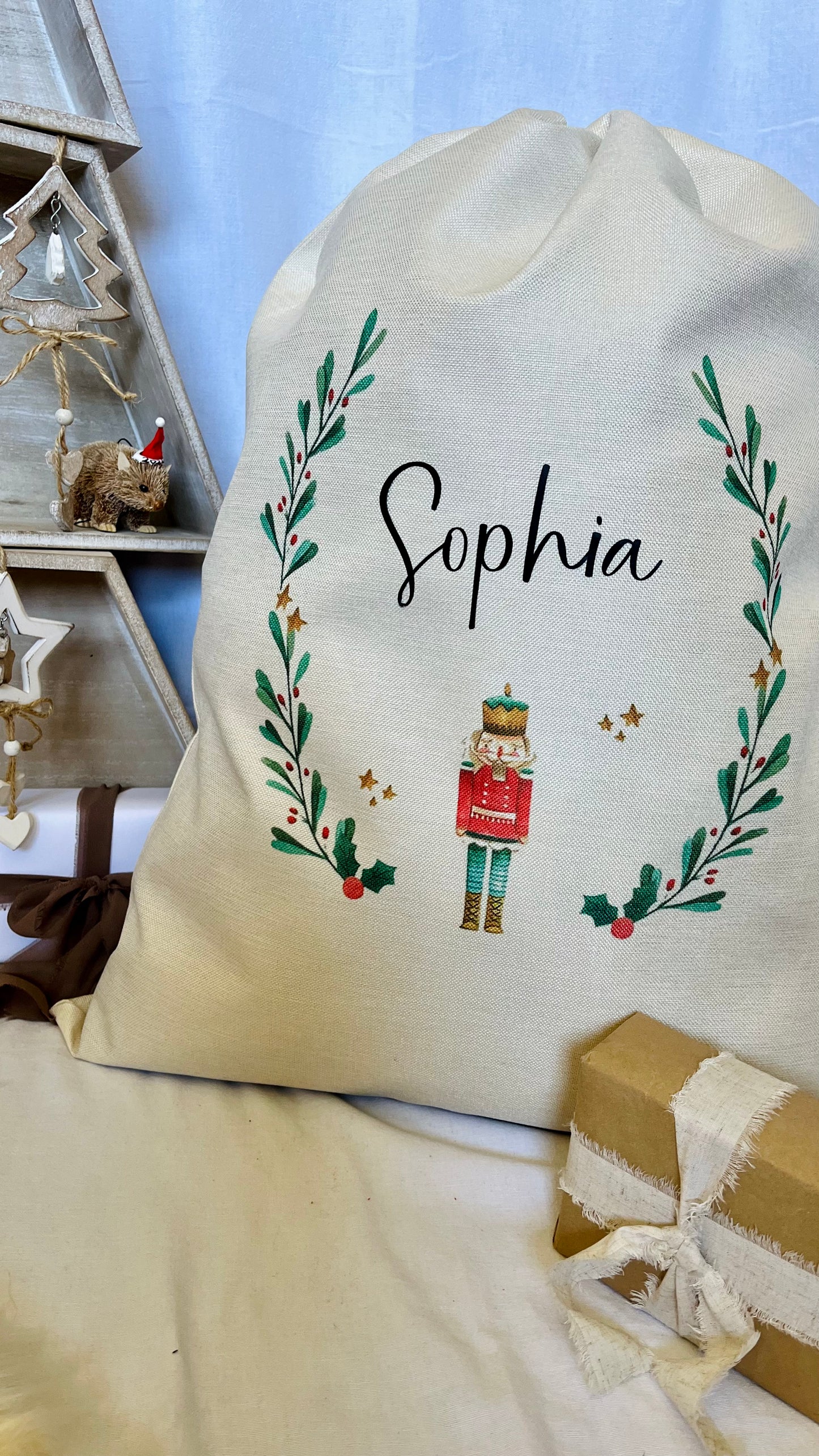 Nut cracker Santa sack