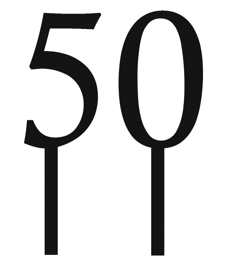'50' cake topper