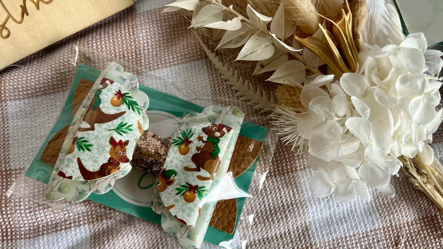 Christmas theme hair bows