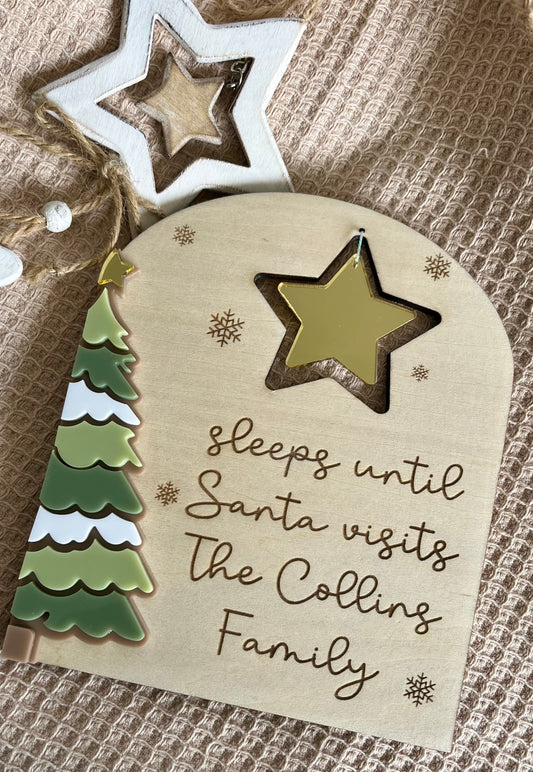 Green tone personalised countdown sign