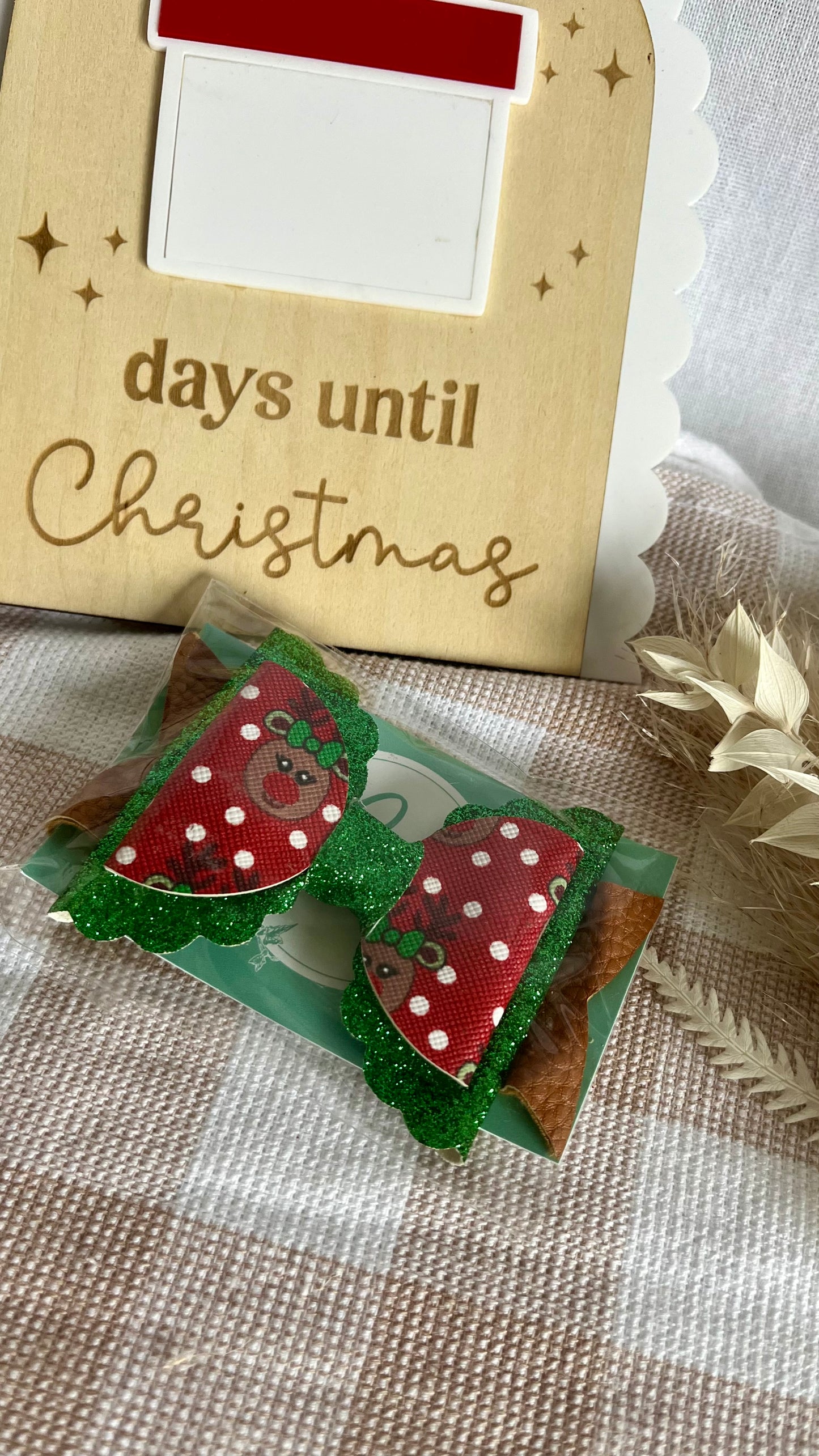 Christmas theme hair bows