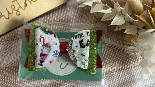 Christmas theme hair bows