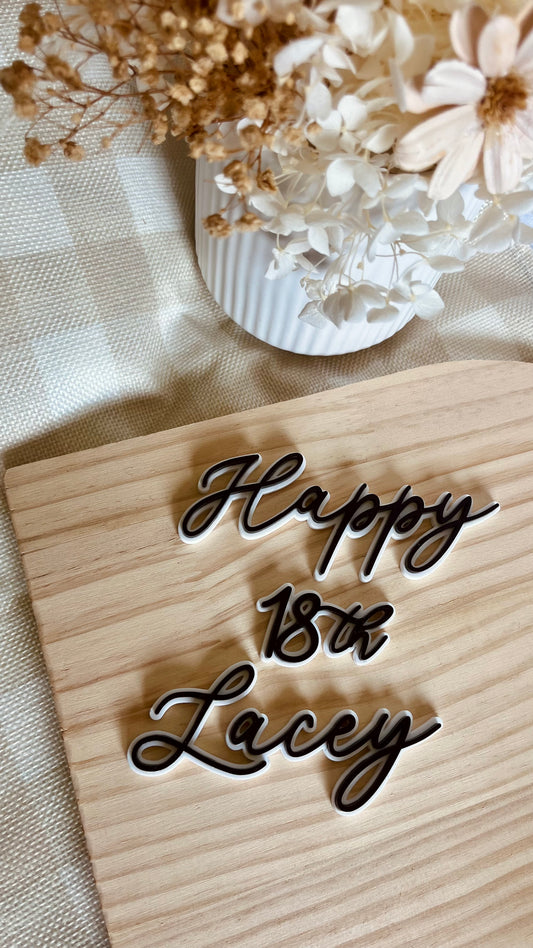 Black and white cake dropper